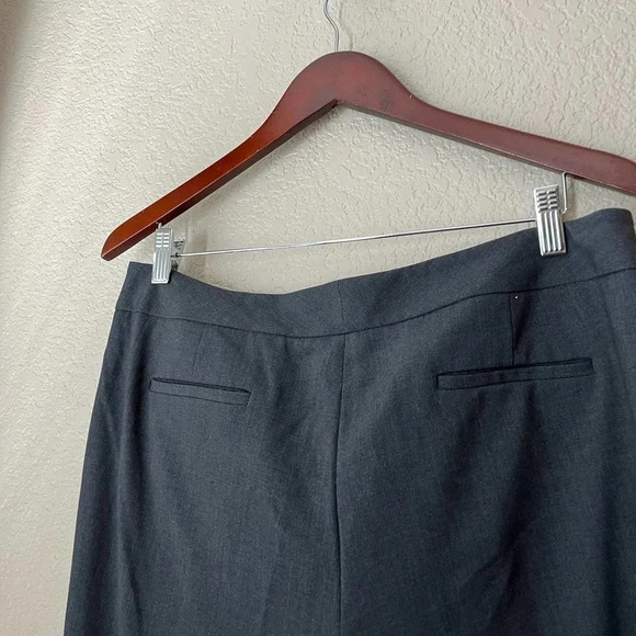 Calvin Klein Charcoal Gray Classic Fit High Waist Pants Dress Pant Trouser 14 - Picture 7 of 9
